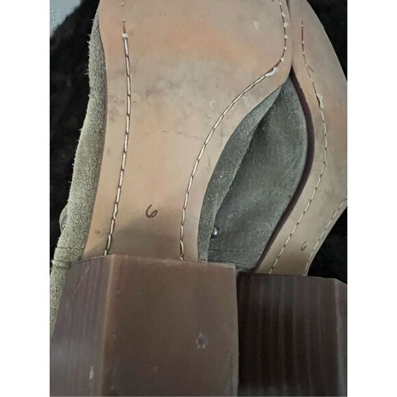 SAM EDELMAN Olive Suede Grommet Booties Size 6 - Picture 5 of 5
